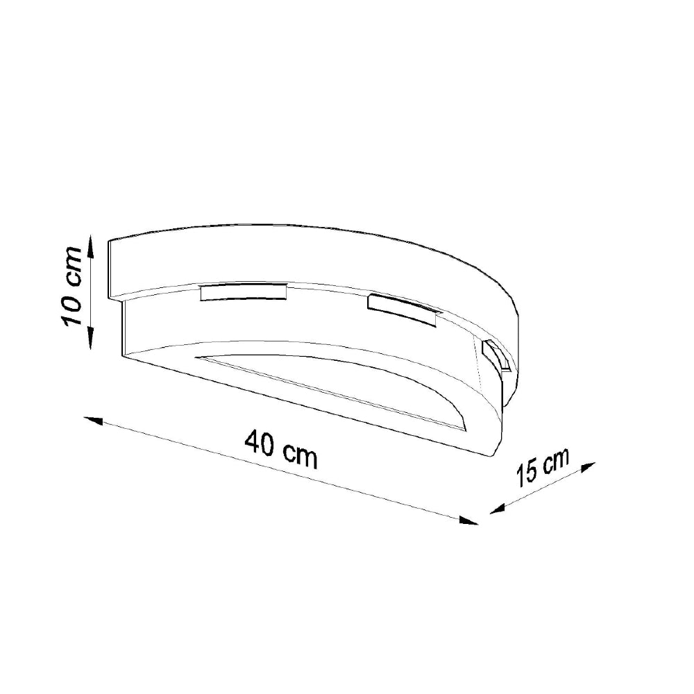 Wandlamp Helios Sollux Wit LxBxH 50x20x20 Keramiek, Glas Nnb