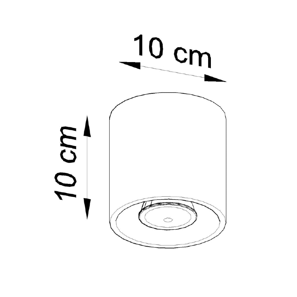 Plafondlamp Orbis Sollux Zwart LxBxH 13x13x13 Aluminium Nnb