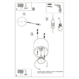 Plafondlamp Orbis Sollux Zwart LxBxH 13x13x13 Aluminium Nnb