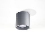 Plafondlamp Orbis Sollux Grijs LxBxH 13x13x13 Aluminium Nnb