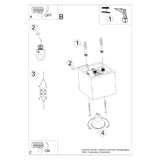 Plafondlamp Quad Sollux Zwart LxBxH 13x13x13 Aluminium Nnb