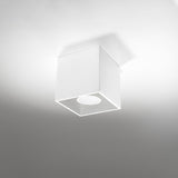 Plafondlamp Quad Sollux Wit LxBxH 13x13x13 Aluminium Nnb