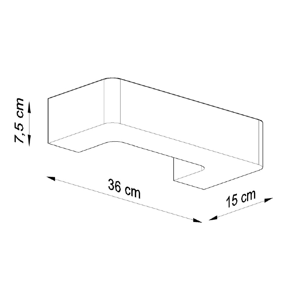 Wandlamp Magnet Sollux Wit LxBxH 40x20x15 Keramiek Nnb