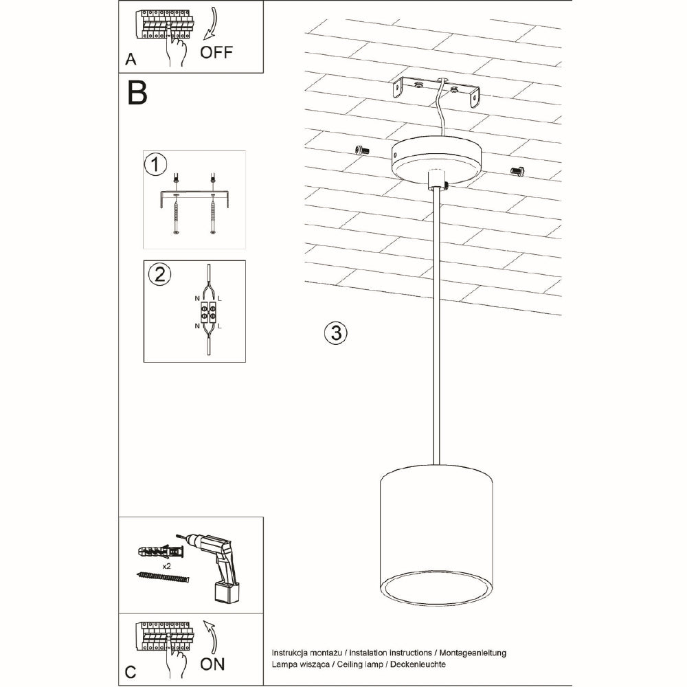 Hanglamp Orbis Sollux Grijs LxBxH 13x13x13 Aluminium Nnb