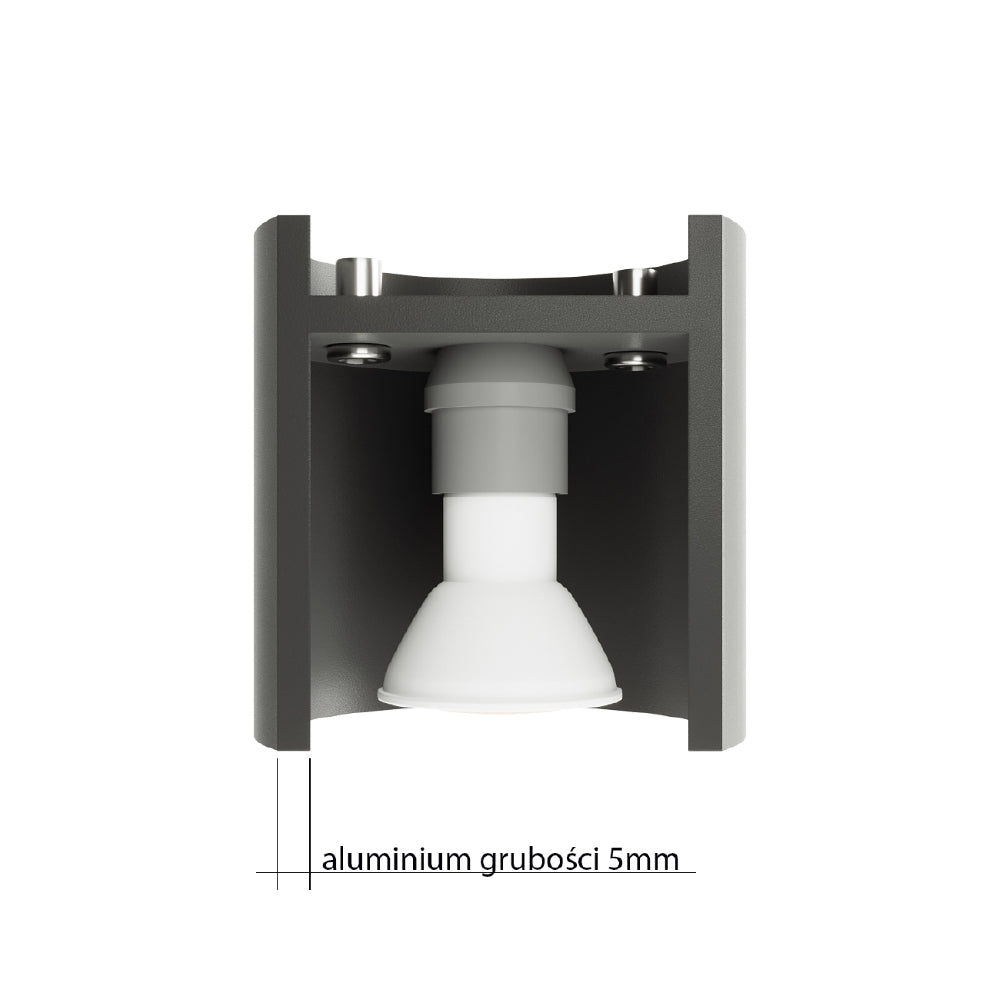 Plafondlamp Orbis Sollux Zwart LxBxH 14x14x31 Aluminium Nnb