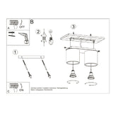 Plafondlamp Orbis Sollux Zwart LxBxH 14x14x31 Aluminium Nnb