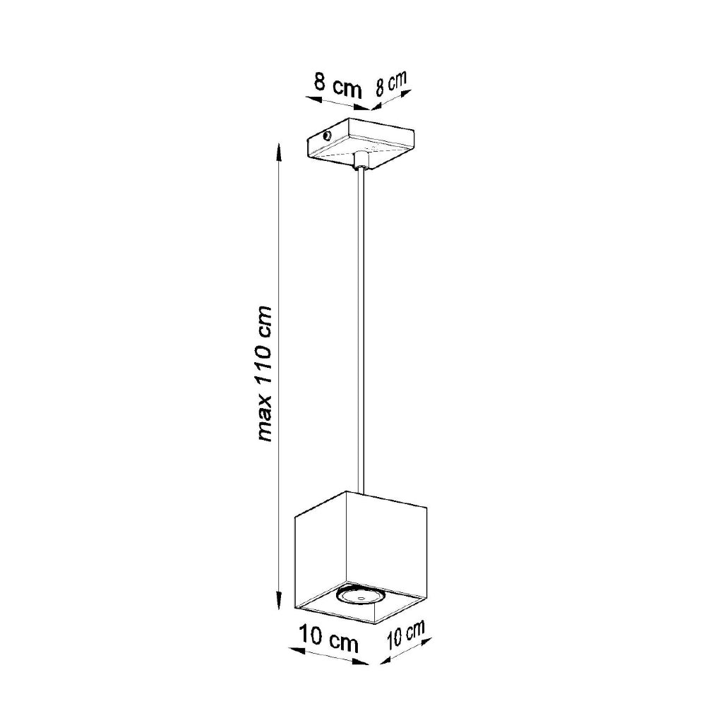 Hanglamp Quad Sollux Zwart LxBxH 13x13x13 Aluminium Nnb