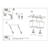 Plafondlamp Quad Sollux Wit LxBxH 14x14x31 Aluminium Nnb