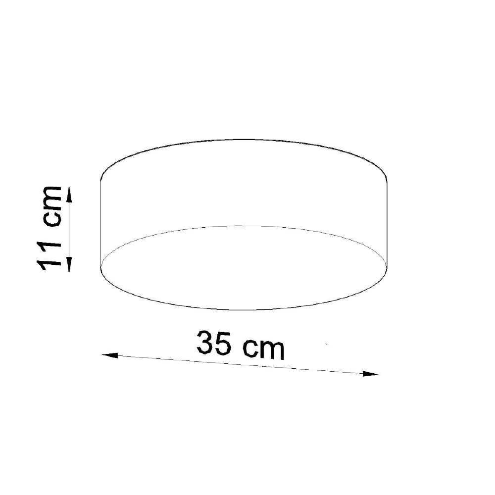 Plafondlamp Arena Sollux Zwart LxBxH 37x37x19 PVC Nnb