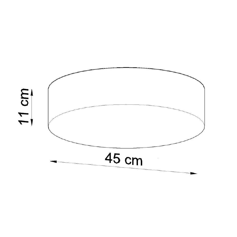 Plafondlamp Arena Sollux Zwart LxBxH 47x47x19 PVC Nnb