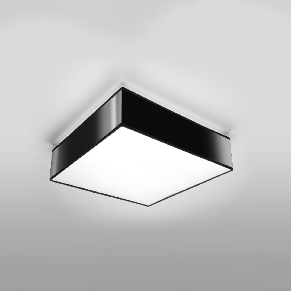 Plafondlamp Horus Sollux Zwart LxBxH 37x37x19 PVC Nnb