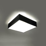 Plafondlamp Horus Sollux Zwart LxBxH 37x37x19 PVC Nnb