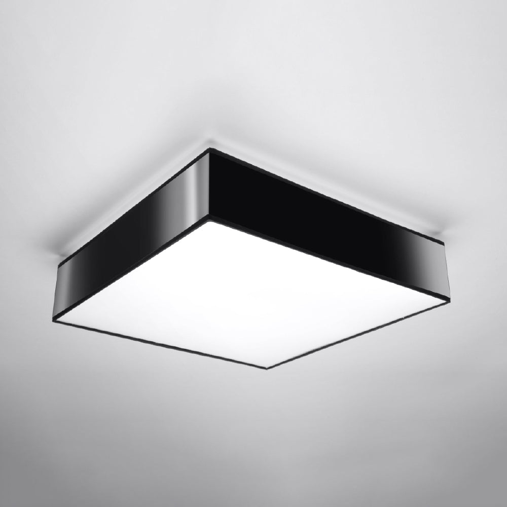 Plafondlamp Horus Sollux Zwart LxBxH 47x47x19 PVC Nnb