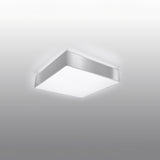 Plafondlamp Horus Sollux Grijs LxBxH 26x26x15 PVC Nnb