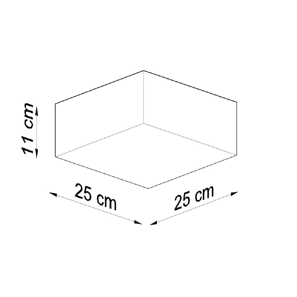 Plafondlamp Horus Sollux Wit LxBxH 26x26x15 PVC Nnb