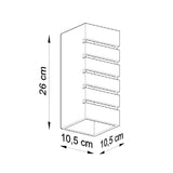 Wandlamp Samir Sollux Wit LxBxH 14x14x31 Keramiek, Glas Nnb