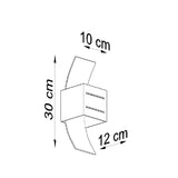 Wandlamp Loreto Sollux Zwart LxBxH 25x25x20 Aluminium, Glas Nnb