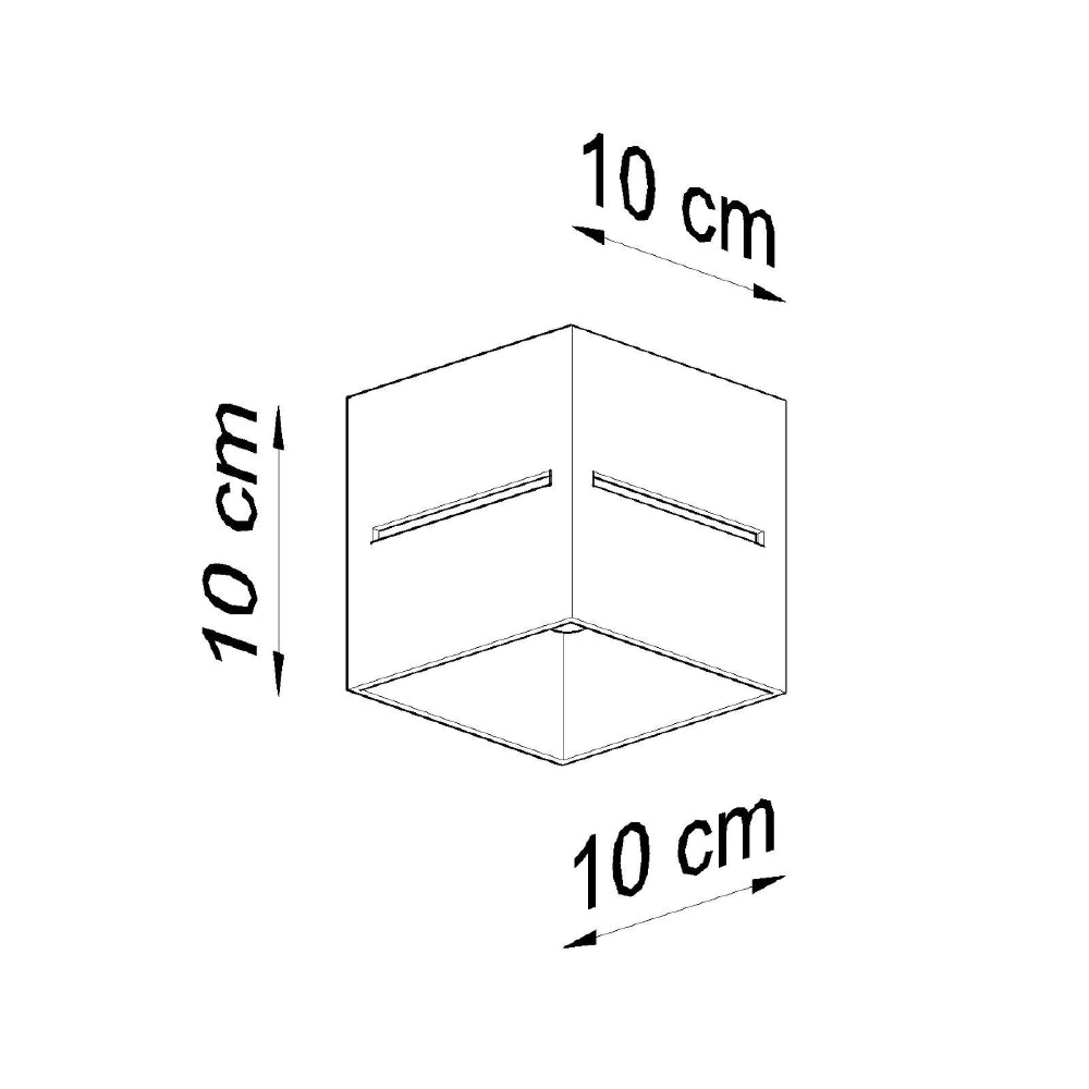 Plafondlamp Lobo Sollux Zwart LxBxH 13x13x13 Aluminium Nnb