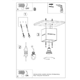 Plafondlamp Lobo Sollux Grijs LxBxH 13x13x13 Aluminium Nnb