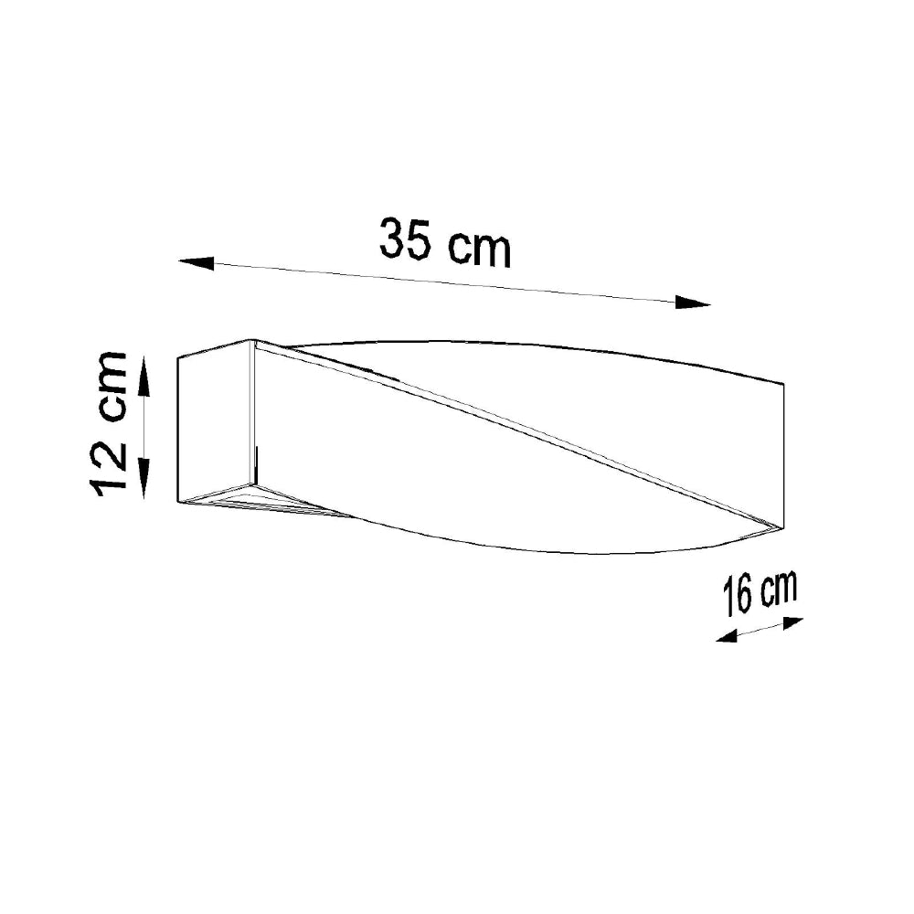 Wandlamp Sigma Sollux Wit LxBxH 50x20x20 Keramiek, Glas Nnb