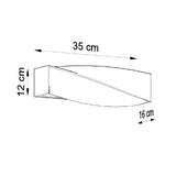 Wandlamp Sigma Sollux Wit LxBxH 50x20x20 Keramiek, Glas Nnb