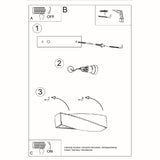 Wandlamp Sigma Sollux Wit LxBxH 50x20x20 Keramiek, Glas Nnb