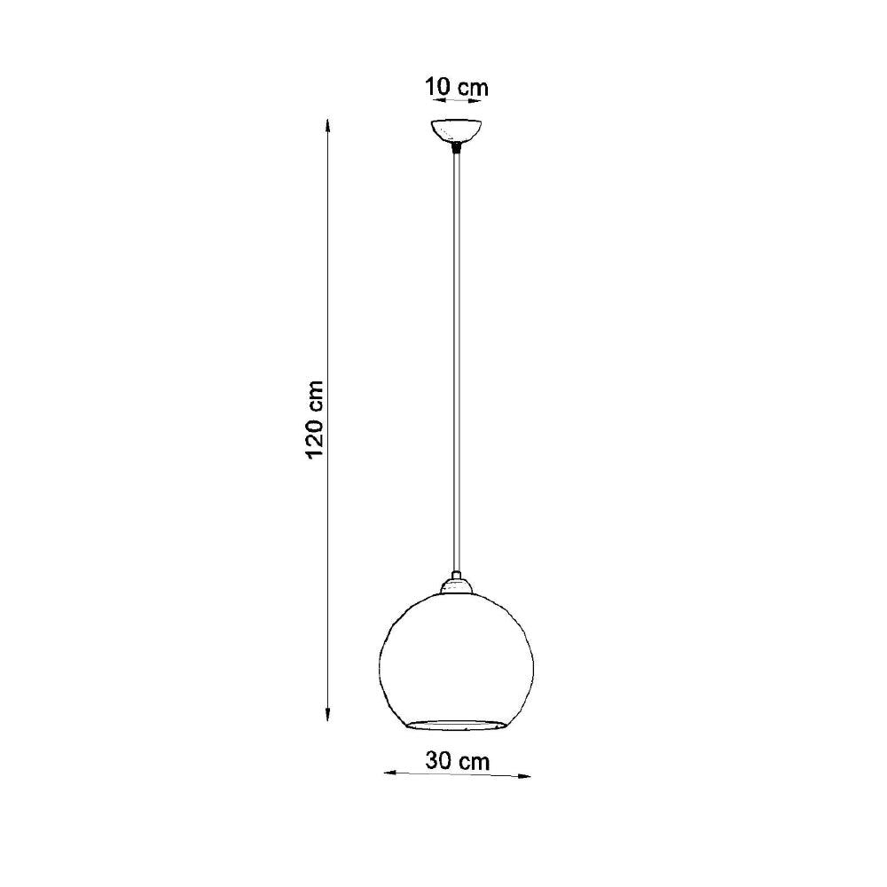 Hanglamp Ball Sollux Transparant LxBxH 33x33x33 Metaal Nnb