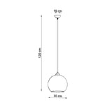 Hanglamp Ball Sollux Transparant LxBxH 33x33x33 Metaal Nnb