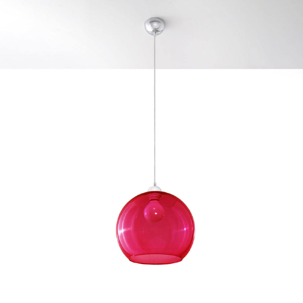 Hanglamp Ball Sollux rood LxBxH 33x33x33 Metaal Nnb