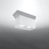 Plafondlamp Quad Sollux Wit LxBxH 31x14x14 Aluminium Nnb