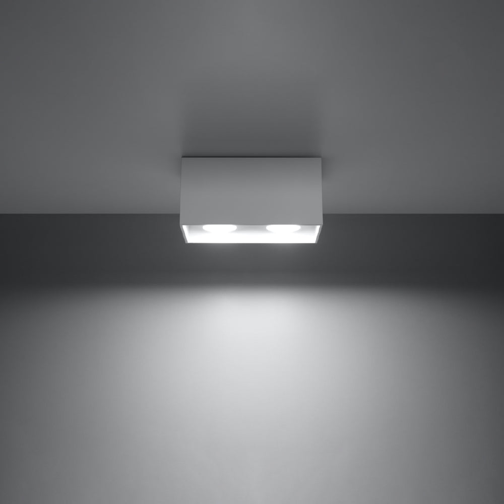 Plafondlamp Quad Sollux Wit LxBxH 31x14x14 Aluminium Nnb