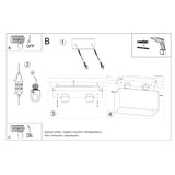 Plafondlamp Quad Sollux Wit LxBxH 31x14x14 Aluminium Nnb