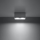 Plafondlamp Quad Sollux Grijs LxBxH 31x14x14 Aluminium Nnb