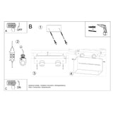 Plafondlamp Lobo Sollux Wit LxBxH 31x14x14 Aluminium Nnb