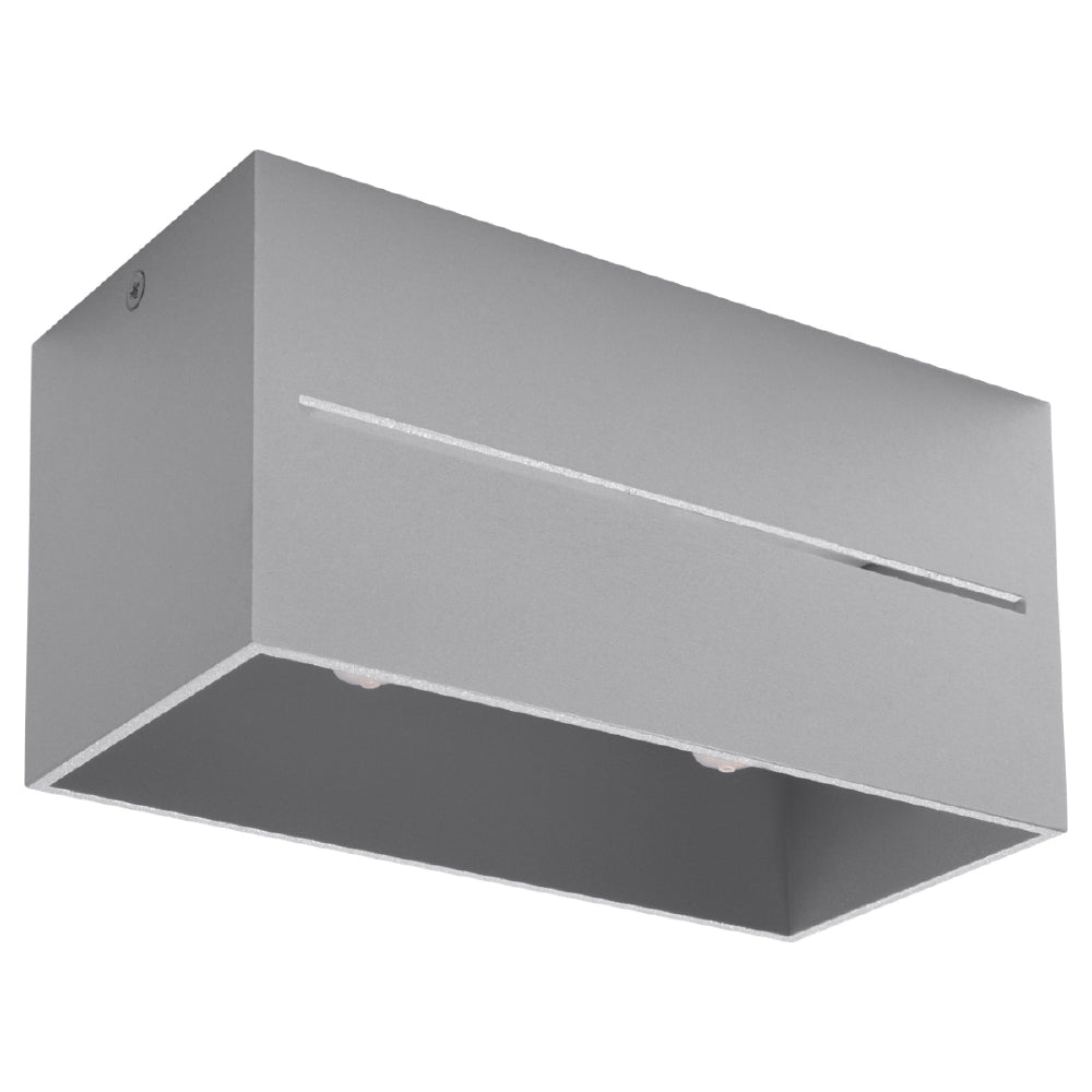 Plafondlamp Lobo Sollux Grijs LxBxH 31x14x14 Aluminium Nnb