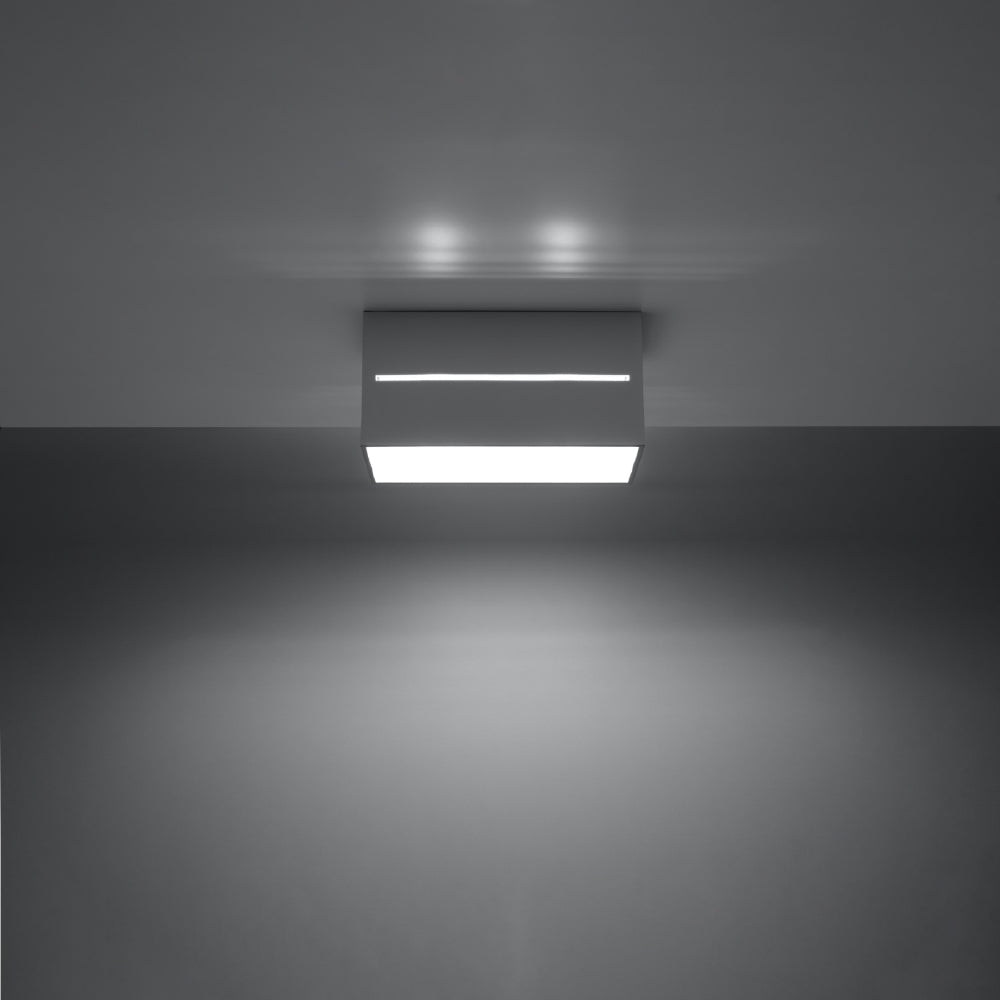 Plafondlamp Lobo Sollux Grijs LxBxH 31x14x14 Aluminium Nnb