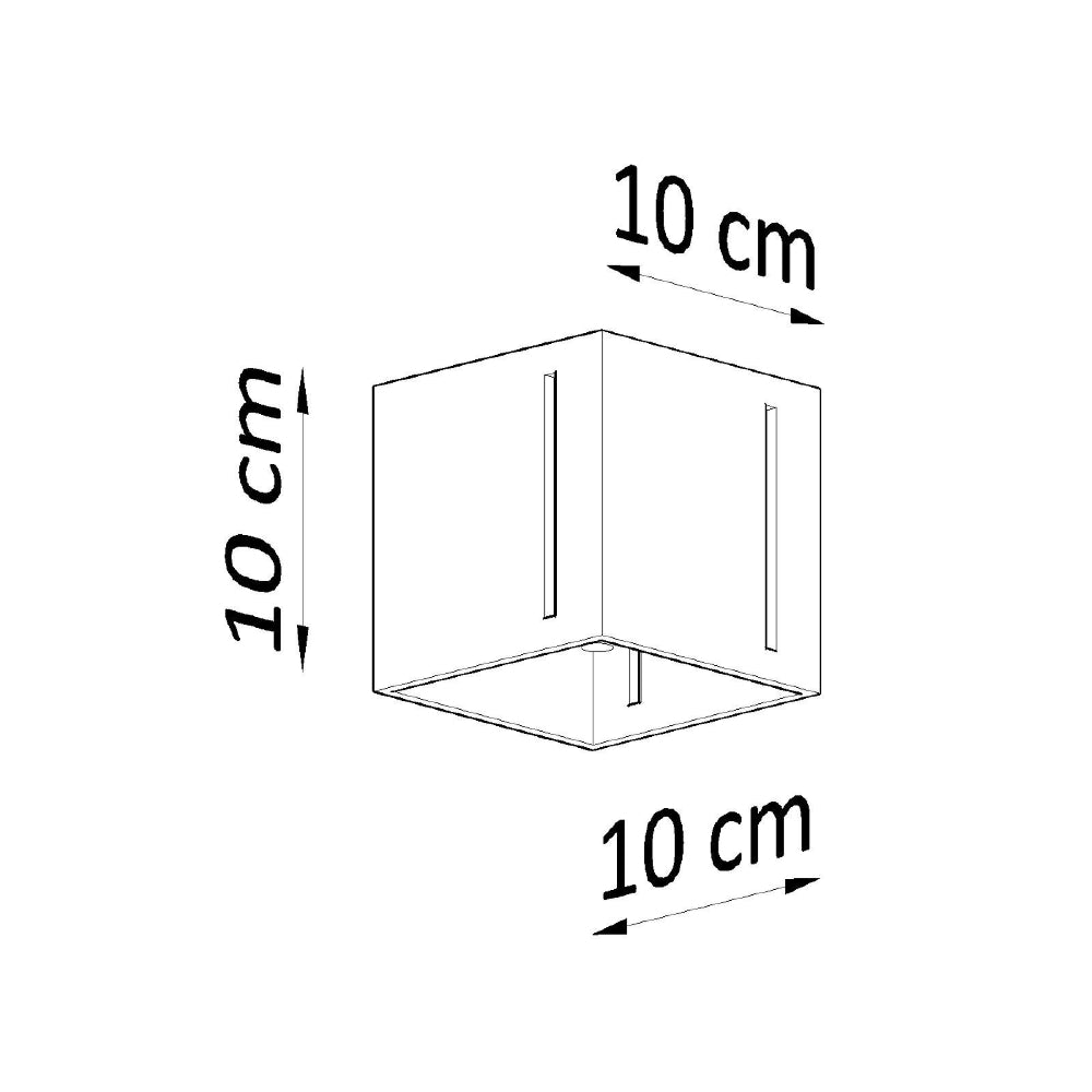 Plafondlamp Pixar Sollux Zwart LxBxH 13x13x13 Aluminium Nnb