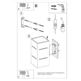 Wandlamp Blocco Sollux Wit LxBxH 31x14x14 Aluminium Nnb