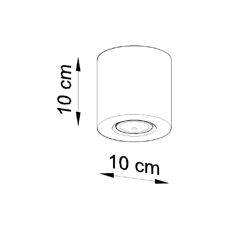 Plafondlamp Orbis Sollux Grijs LxBxH 13x13x13 Beton Nnb