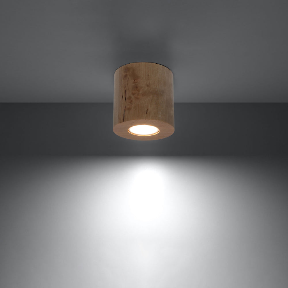 Plafondlamp Orbis Sollux Naturel LxBxH 13x13x13 Hout Nnb