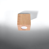 Plafondlamp Quad Sollux Naturel LxBxH 13x13x13 Hout Nnb