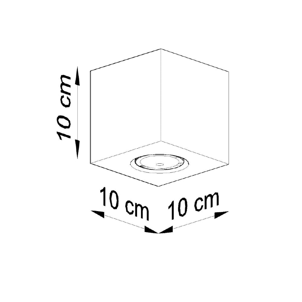 Plafondlamp Quad Sollux Naturel LxBxH 13x13x13 Hout Nnb