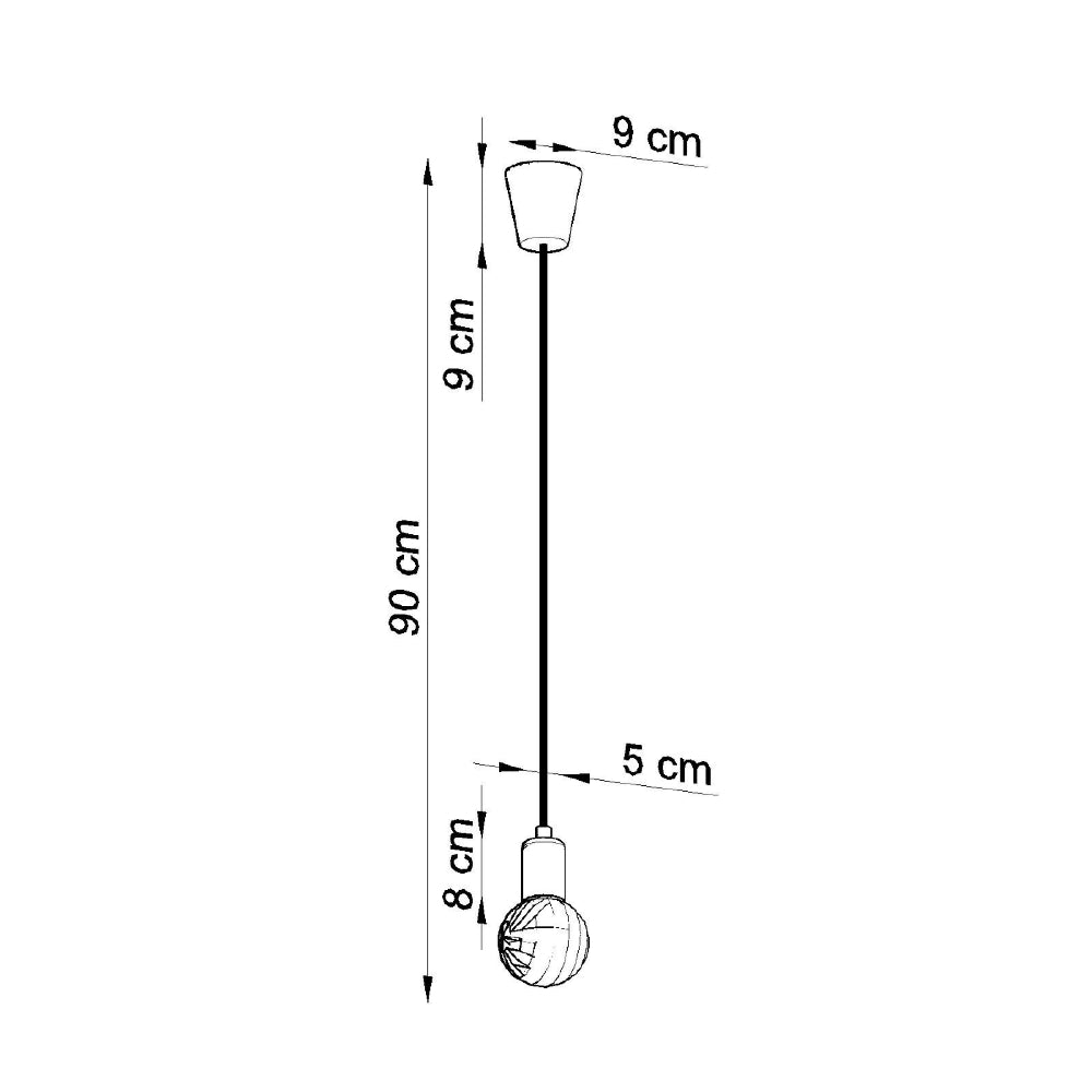 Hanglamp Diego Sollux Wit LxBxH 13x13x13 PVC Nnb