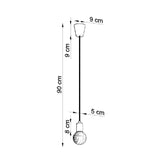 Hanglamp Diego Sollux Wit LxBxH 13x13x13 PVC Nnb