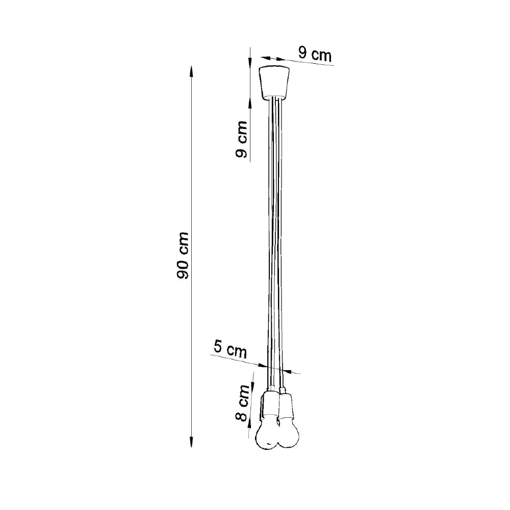 Hanglamp Diego Sollux Wit LxBxH 13x13x13 PVC Nnb