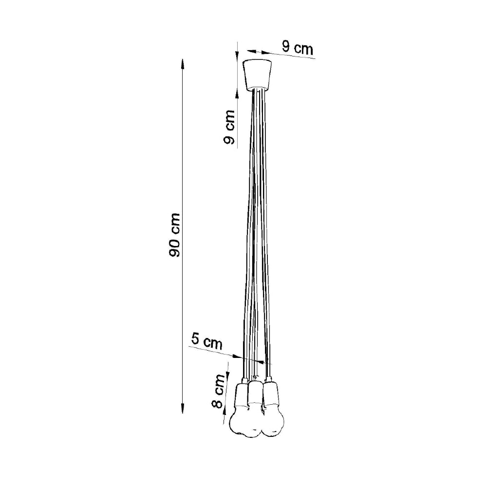 Hanglamp Diego Sollux Wit LxBxH 13x13x13 PVC Nnb