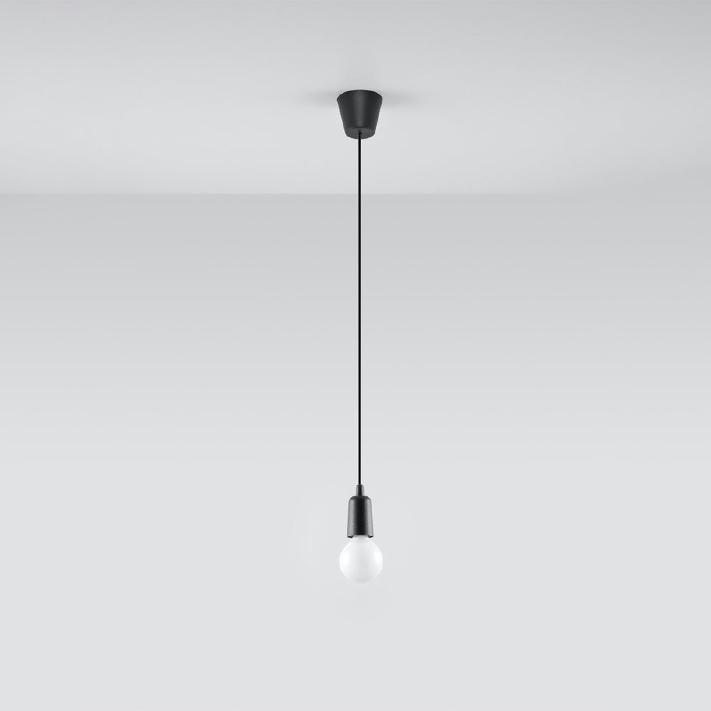 Hanglamp Diego Sollux Zwart LxBxH 13x13x13 PVC Nnb