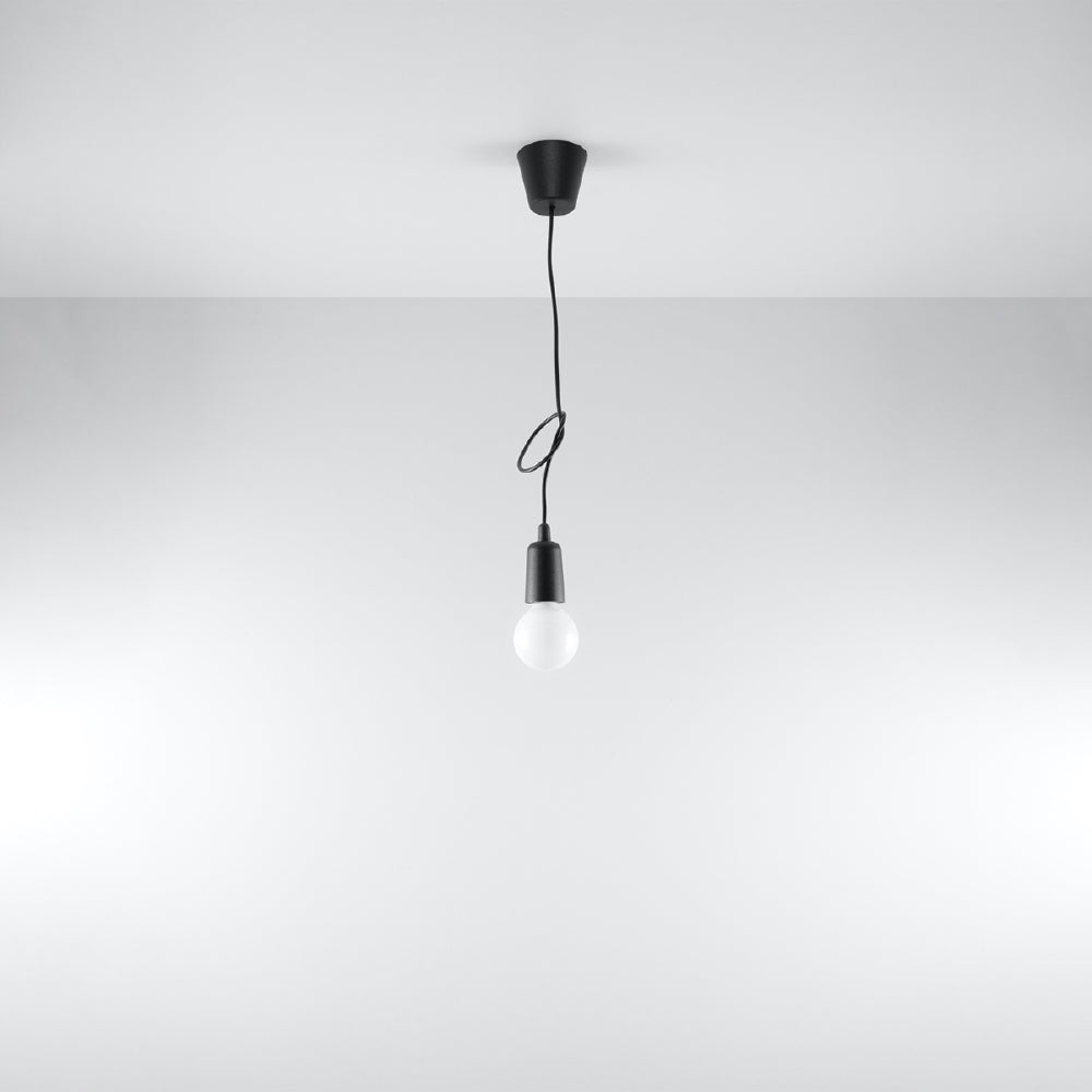 Hanglamp Diego Sollux Zwart LxBxH 13x13x13 PVC Nnb