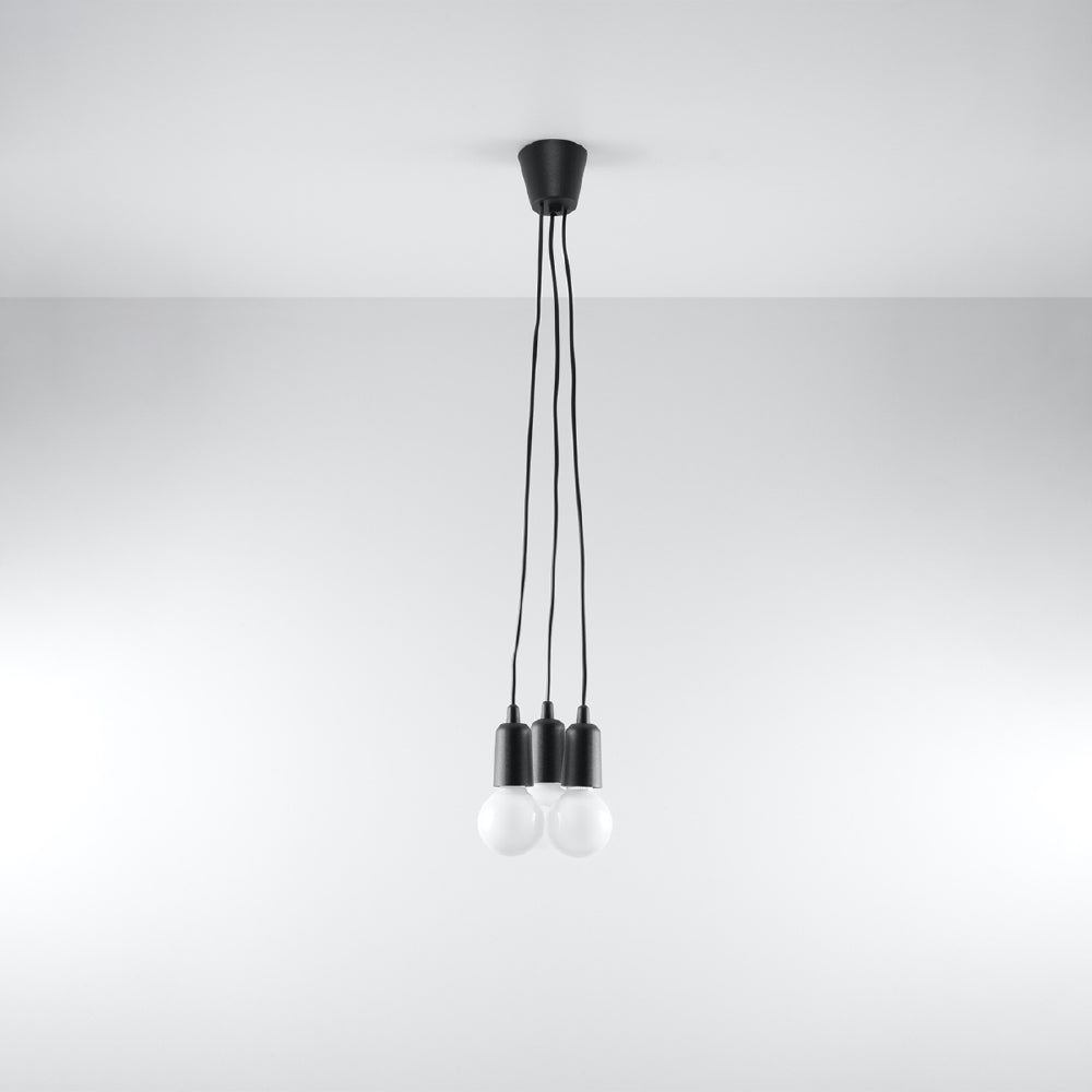 Hanglamp Diego Sollux Zwart LxBxH 13x13x13 PVC Nnb