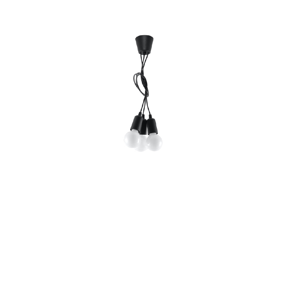 Hanglamp Diego Sollux Zwart LxBxH 13x13x13 PVC Nnb